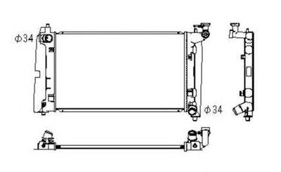 Радиатор, охлаждение двигателя NRF 53373