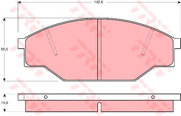 Комплект тормозных колодок, дисковый тормоз TRW