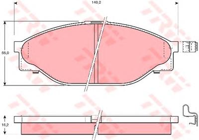 Комплект тормозных колодок, дисковый тормоз TRW GDB3109