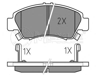 Комплект тормозных колодок, дисковый тормоз MEYLE 0252169715W