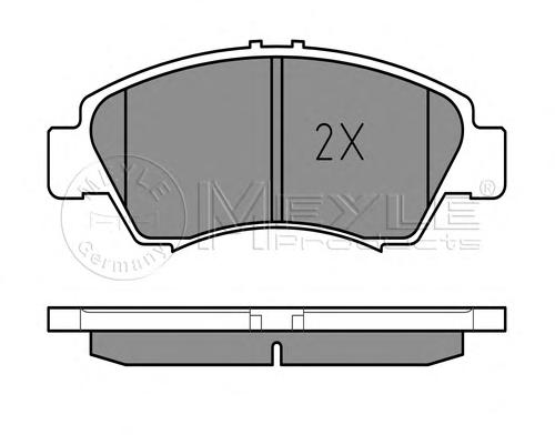 Комплект тормозных колодок, дисковый тормоз MEYLE