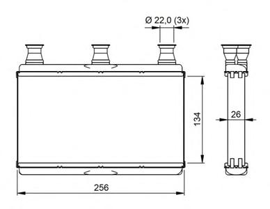 Радиатор печки NRF 54311