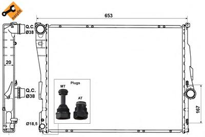 Радиатор охлаждения NRF 51582