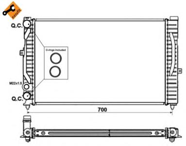 Радиатор охлаждения NRF 509504