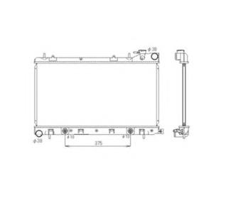 Радиатор, охлаждение двигателя NRF 53597