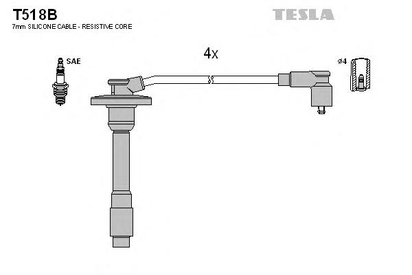 Комплект проводов зажигания TESLA