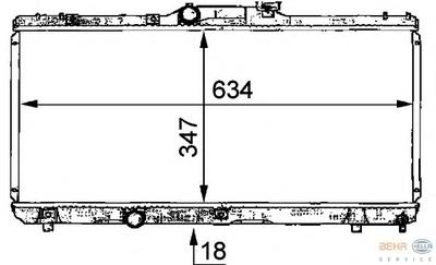 Радиатор, охлаждение двигателя HELLA 8MK 376 706-731