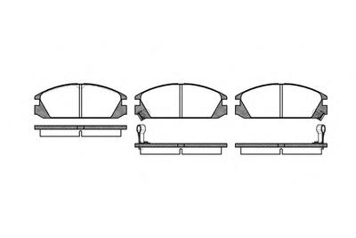 Комплект тормозных колодок, дисковый тормоз ROADHOUSE 222802