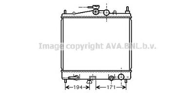 Радиатор, охлаждение двигателя AVA QUALITY COOLING DN 2248