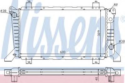 Радиатор, охлаждение двигателя NISSENS 62241A