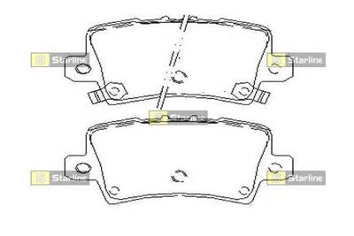 Комплект тормозных колодок, дисковый тормоз STARLINE BD S517