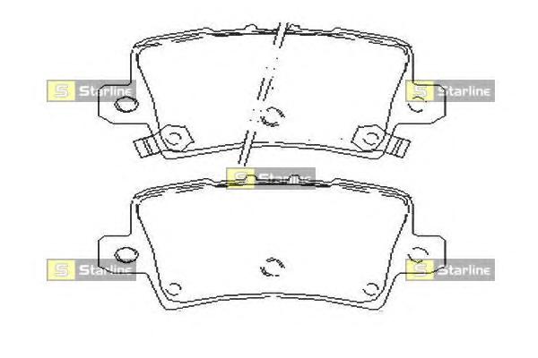 Комплект тормозных колодок, дисковый тормоз STARLINE