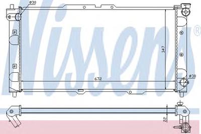Радиатор, охлаждение двигателя NISSENS 62382A