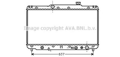 Радиатор, охлаждение двигателя AVA QUALITY COOLING TO 2186