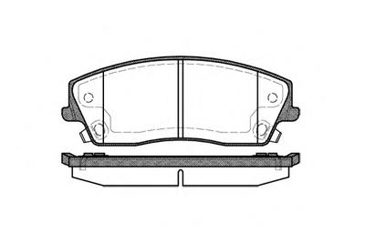 Комплект тормозных колодок, дисковый тормоз ROADHOUSE 2112608