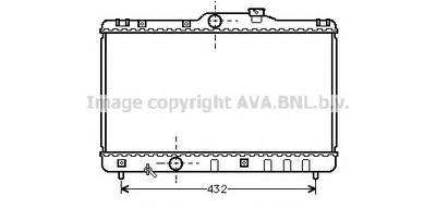 Радиатор, охлаждение двигателя AVA QUALITY COOLING TO 2140
