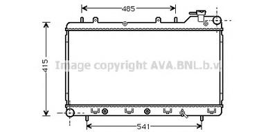 Радиатор, охлаждение двигателя AVA QUALITY COOLING SU 2016
