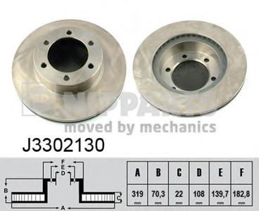 Тормозной диск NIPPARTS J3302130