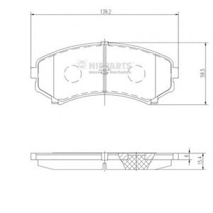 Комплект тормозных колодок, дисковый тормоз NIPPARTS J3605039
