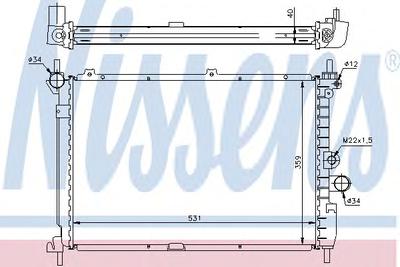 Радиатор, охлаждение двигателя NISSENS 63278A