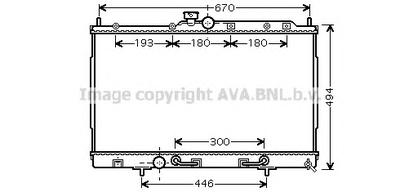 Радиатор, охлаждение двигателя AVA QUALITY COOLING MT 2197