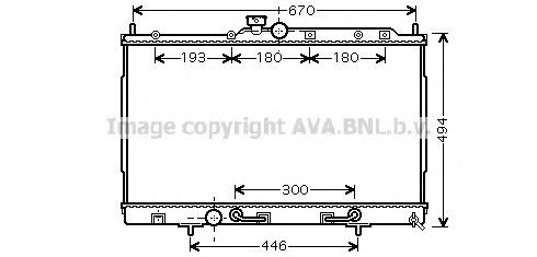 Радиатор, охлаждение двигателя AVA QUALITY COOLING