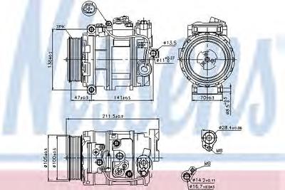 Компрессор, кондиционер NISSENS 89090
