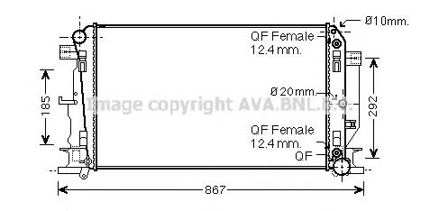 Радиатор, охлаждение двигателя AVA QUALITY COOLING