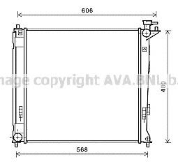 Радиатор, охлаждение двигателя AVA QUALITY COOLING HY 2284