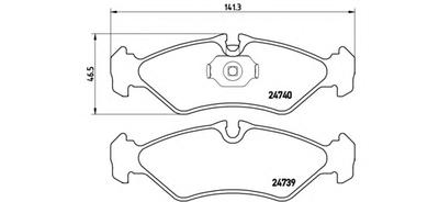 Комплект тормозных колодок, дисковый тормоз BREMBO P50 081