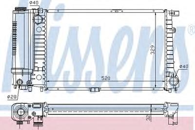 Радиатор, охлаждение двигателя NISSENS 60736A