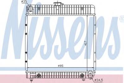 Радиатор, охлаждение двигателя NISSENS 62740