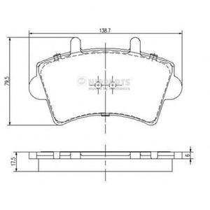 Комплект тормозных колодок, дисковый тормоз NIPPARTS J3601079