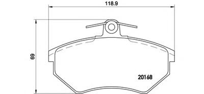 Комплект тормозных колодок, дисковый тормоз BREMBO P85 015
