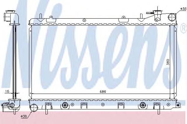 Радиатор, охлаждение двигателя NISSENS