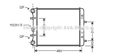 Радиатор, охлаждение двигателя AVA QUALITY COOLING SAA 2005