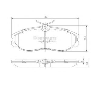Комплект тормозных колодок, дисковый тормоз NIPPARTS J3601056