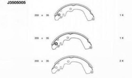 Комплект тормозных колодок NIPPARTS