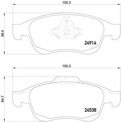 Комплект тормозных колодок, дисковый тормоз TEXTAR