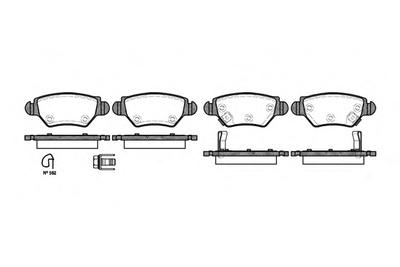 Комплект тормозных колодок, дисковый тормоз ROADHOUSE 268522