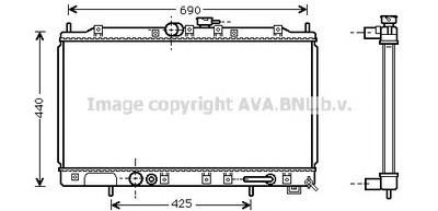 Радиатор, охлаждение двигателя AVA QUALITY COOLING MT 2139