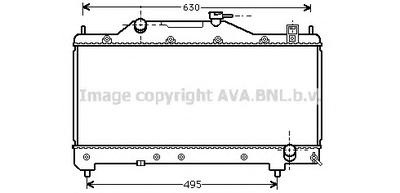 Радиатор, охлаждение двигателя AVA QUALITY COOLING TO 2283