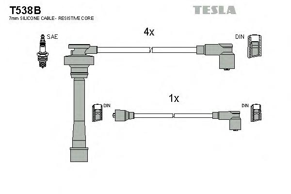 Комплект проводов зажигания TESLA