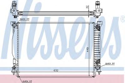 Радиатор, охлаждение двигателя NISSENS 60307A