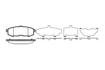 Комплект тормозных колодок, дисковый тормоз ROADHOUSE 2116000