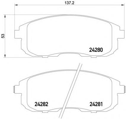 Комплект тормозных колодок, дисковый тормоз TEXTAR