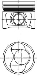 Поршень KOLBENSCHMIDT 40409620