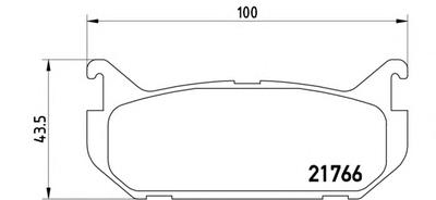 Комплект тормозных колодок, дисковый тормоз BREMBO P24 036