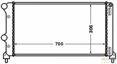 Радиатор, охлаждение двигателя HELLA 8MK 376 767-701