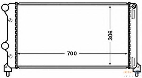 Радиатор, охлаждение двигателя HELLA